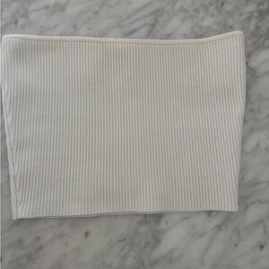 Aritzia White Ribbed Tube Top